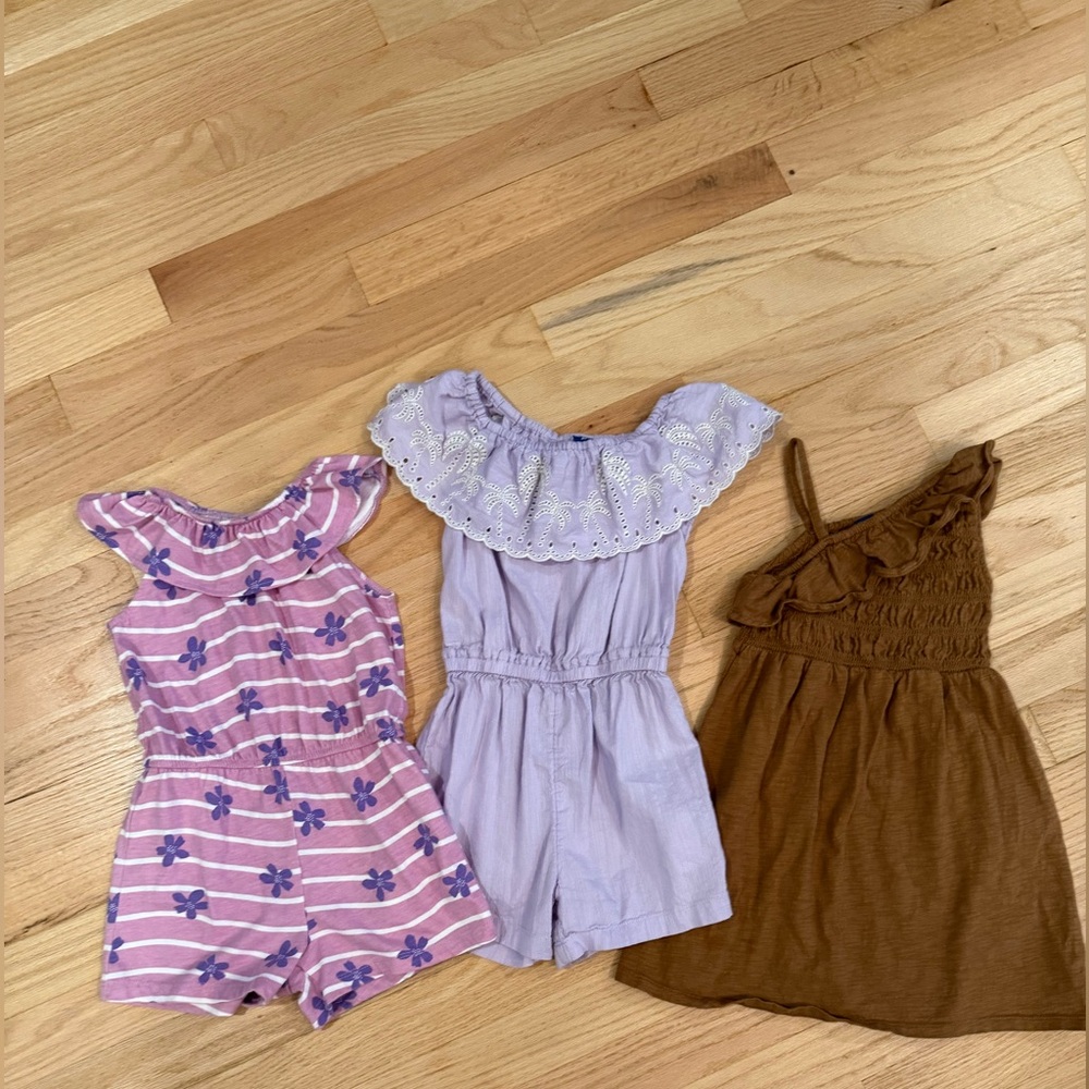 Old Navy & Okie Dokie Brown & Purple Toddler Girls' Romper 3T